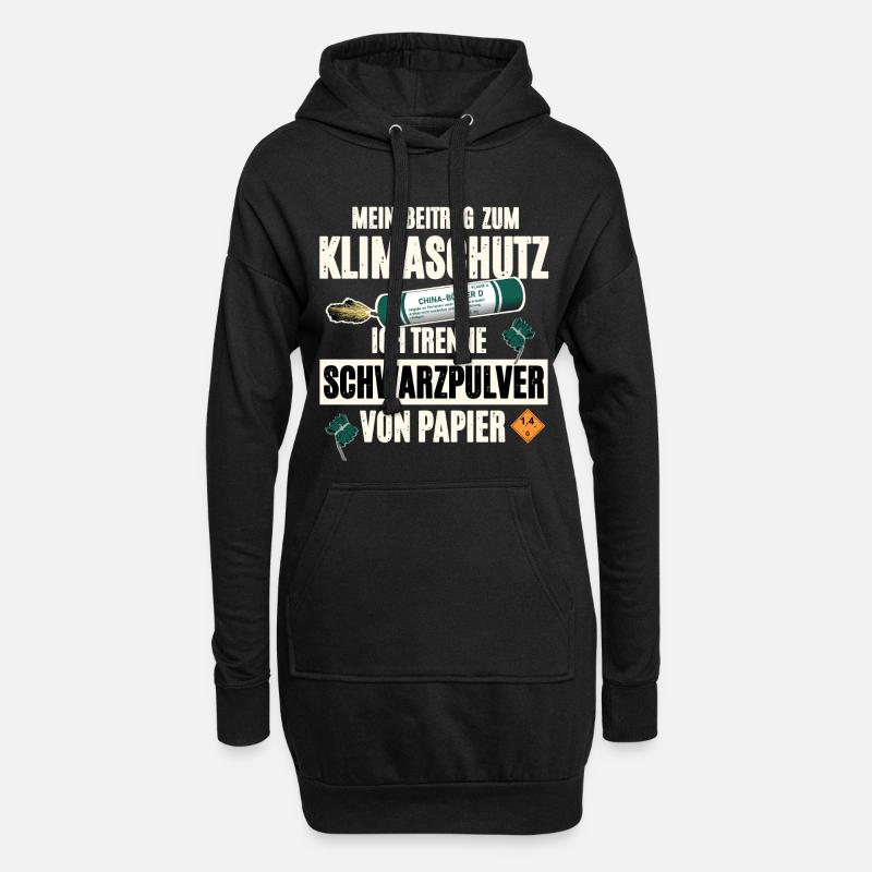 Pyrotechniker Pyro - Hoodie-Kleid - Schwarz