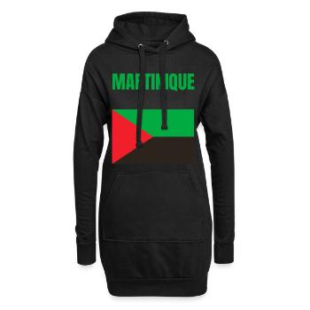 Martinique Antillen Flagge T-Shirt - Hoodie-Kleid - Schwarz - Vorne