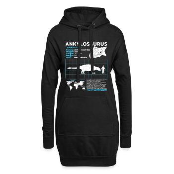 Ankylosaurus Fact Sheet - Hoodie-Kleid - Schwarz - Vorne
