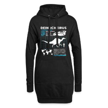 Deinocheirus Fact Sheet - Hoodie-Kleid - Schwarz - Vorne