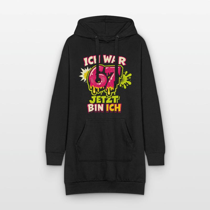 67 six sept j’avais 6 ans maintenant 7 ans Sweat-shirt à capuche long Femme