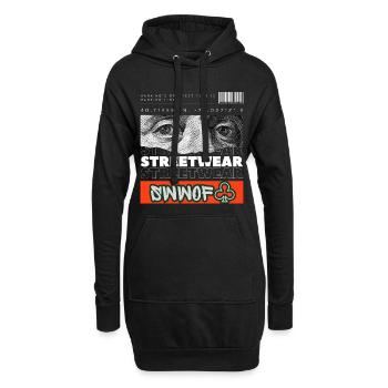 Menschheitstrauma Streetwear Kollage - Hoodie-Kleid - Schwarz - Vorne