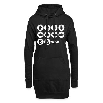 Cheat Code Jeu vidéo - Sweat-shirt à capuche long Femme - noir - Devant