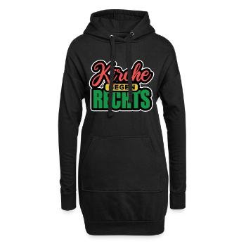 Kirche Gegen Rechts - Gegen Rechts, gegen Hetze - Hoodie-Kleid - Schwarz - Vorne