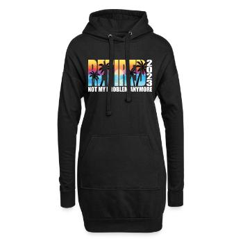 Ruhestand 2023 Ruhestand Geschenk für Männer & Frauen Lustig - Hoodie-Kleid - Schwarz - Vorne