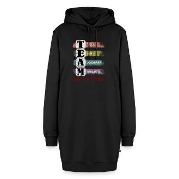 Teamwork lustiger Büro Spruch, Teamevent - Hoodie-Kleid - Schwarz - Vorne