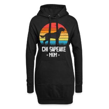 Chesapeake Bay Retriever - Hoodie-Kleid - Schwarz - Vorne
