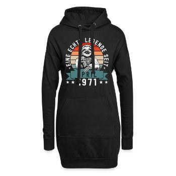 Faultier Geburtstag April 1971 Geboren Jahrgang - Hoodie-Kleid - Schwarz - Vorne
