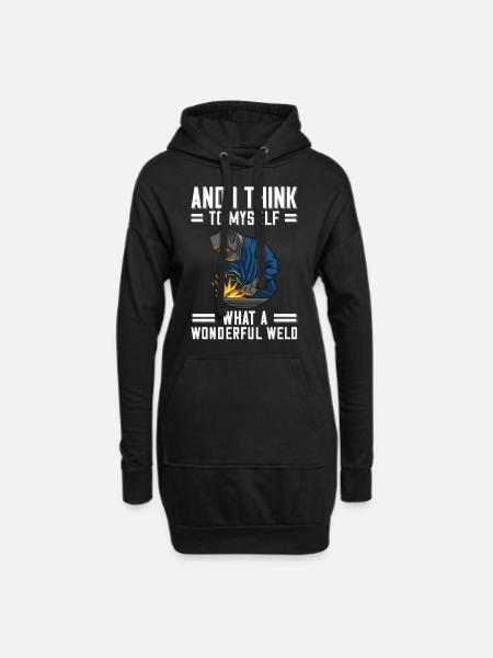 Schweißer Spruch für stolze Metallarbeiter und - Hoodie-Kleid - Schwarz