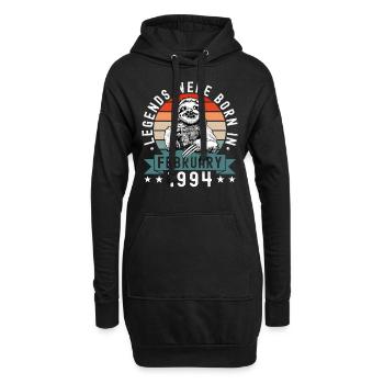 Legends Were Born In February 1994 Sloth Sloth - Hoodie Dress - black - Front