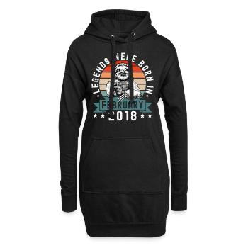 Les légendes sont nées en février 2018 Sloth Sloth - Sweat-shirt à capuche long Femme - noir - Devant