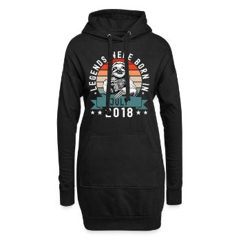 Les légendes sont nées en juillet 2018 Sloth Sloth - Sweat-shirt à capuche long Femme - noir - Devant