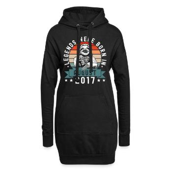 Les légendes sont nées en août 2017 paresseux défectueux - Sweat-shirt à capuche long Femme - noir - Devant