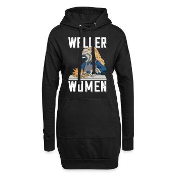 Tenue de soudeur pour soudeurs - Sweat-shirt à capuche long Femme - noir - Devant