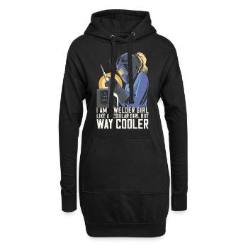 Schweißer Mama für Schweißerinnen und - Hoodie-Kleid - Schwarz - Vorne