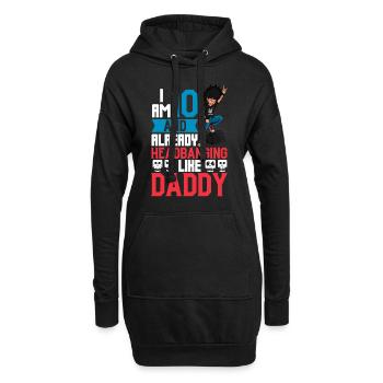 Ich bin 10 - Jungen Rocker - Hoodie-Kleid - Schwarz - Vorne