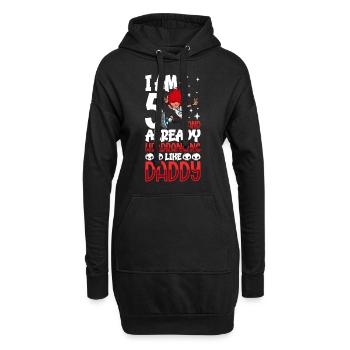 Ich bin 5 - Mädchen Rocker - Hoodie-Kleid - Schwarz - Vorne