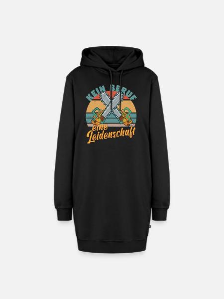 Kettensäge Vater Kettensägen Papa Forstwirt Wald - Hoodie-Kleid - Schwarz