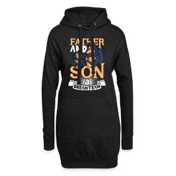 Das Dreamteam - Vater und Sohn - Hoodie-Kleid - Schwarz - Vorne