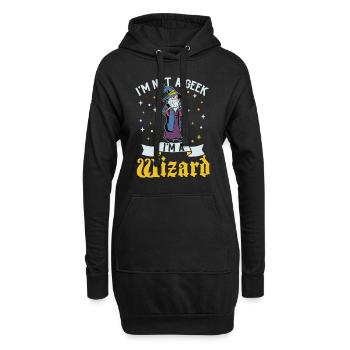 Kein geek - D20 Rollenspiel Charakter - Zauberer - Hoodie-Kleid - Schwarz - Vorne