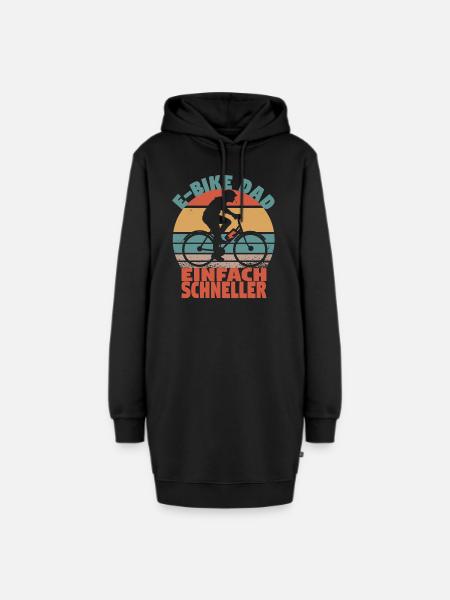 Elektrofahrrad Vater Pedelec EBike Papa Dad E-Bike - Hoodie-Kleid - Schwarz