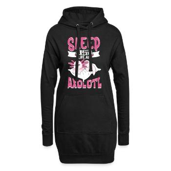 Dormez beaucoup comme un Axolotl - Sweat-shirt à capuche long Femme - noir - Devant