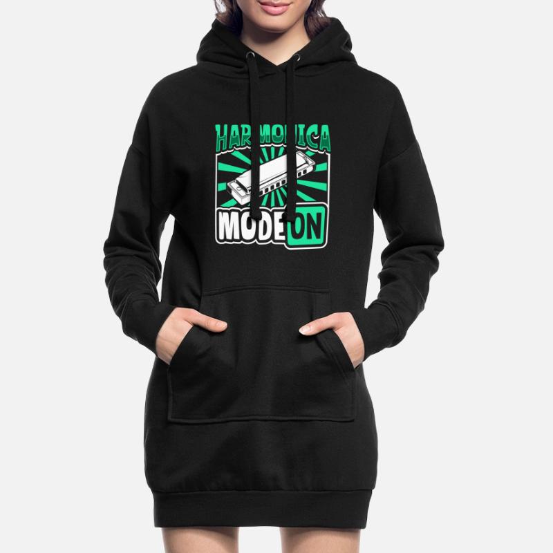Harmonica Mode On - Harmonica Hoodie Dress