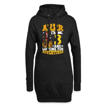 Ich bin 3 - Jungen Pirat - Hoodie-Kleid - Schwarz - Vorne
