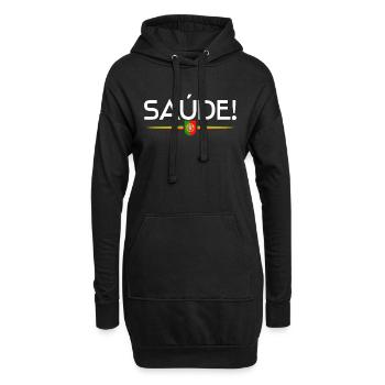 Saúde - Portugal - Hoodie-Kleid - Schwarz - Vorne