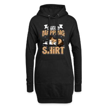 Offizielles Schlafshirt Pferd - Hoodie-Kleid - Schwarz - Vorne