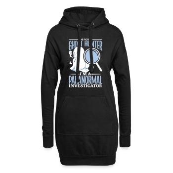 Ich bin paranormaler Ermittler - Hoodie-Kleid - Schwarz - Vorne