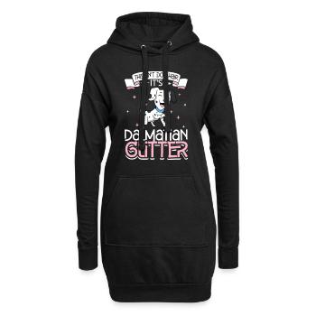Dalmatian Glitzer - Hoodie-Kleid - Schwarz - Vorne