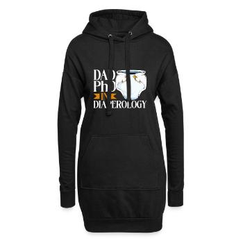 Doktor der Windelwechsology - Windelwechseln - Hoodie-Kleid - Schwarz - Vorne