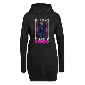 Ich kann nicht - Meine Tochter hat Kendo - Hoodie-Kleid - Schwarz - Vorne