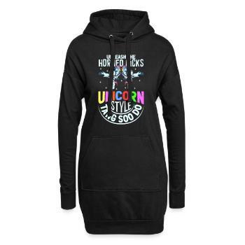 Licorne - Coups de pied cornus - Tang Soo Do - Sweat-shirt à capuche long Femme - noir - Devant