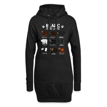 Ours - Ours du monde - Sweat-shirt à capuche long Femme - noir - Devant