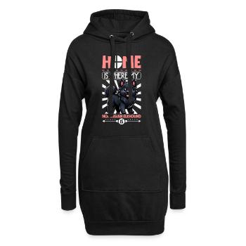 Accueil - Norwegian Elkhound - Sweat-shirt à capuche long Femme - noir - Devant