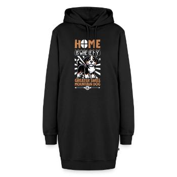 Accueil - Grand Bouvier Suisse - Sweat-shirt à capuche long Femme - noir - Devant