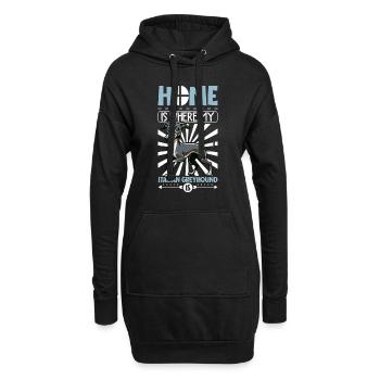 Accueil - Lévrier italien - Sweat-shirt à capuche long Femme - noir - Devant