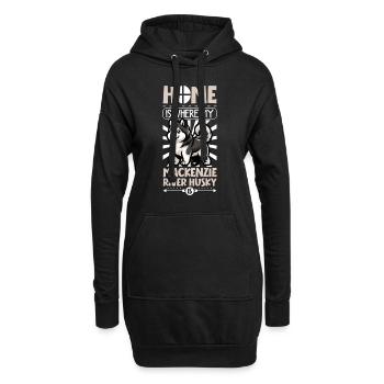 Accueil - Husky du fleuve Mackenzie - Sweat-shirt à capuche long Femme - noir - Devant