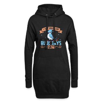 Ich liebe meinen Blauhäher - Hoodie-Kleid - Schwarz - Vorne