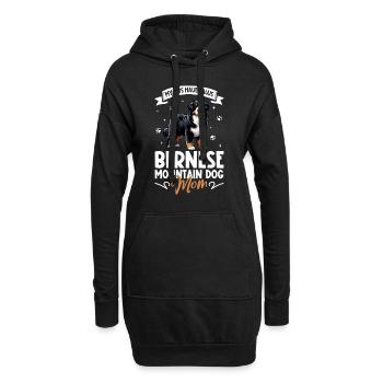 Bouvier Bernois Mama - Sweat-shirt à capuche long Femme - noir - Devant