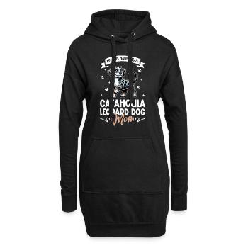 Louisiana Catahoula Leopard Dog Mama - Hoodie-Kleid - Schwarz - Vorne