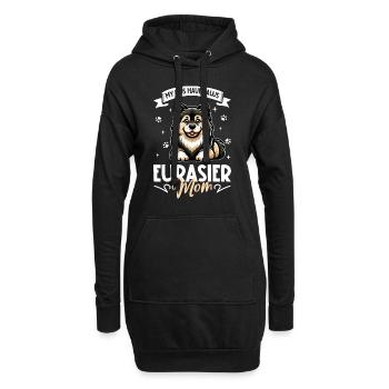 Eurasier Mama - Hoodie-Kleid - Schwarz - Vorne
