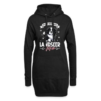 Landseer Mama - Sweat-shirt à capuche long Femme - noir - Devant