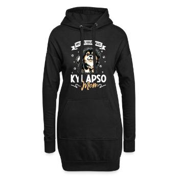 Tibetan Kyi Apso Mama - Hoodie-Kleid - Schwarz - Vorne