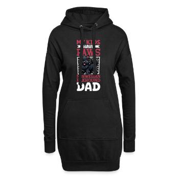 Norwegischer Elchhund Papa - Hoodie-Kleid - Schwarz - Vorne