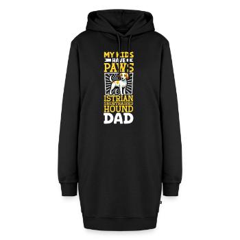 Kurzhaarige Istrianer Bracke Papa - Hoodie-Kleid - Schwarz - Vorne