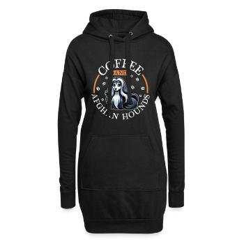 Café et café - Sweat-shirt à capuche long Femme - noir - Devant