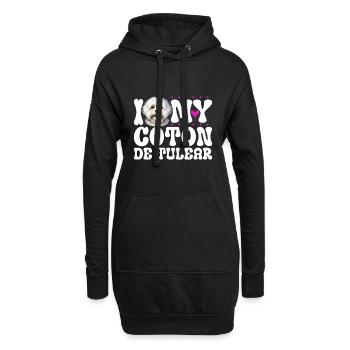 J'adore mon Coton de Tuléar - Sweat-shirt à capuche long Femme - noir - Devant